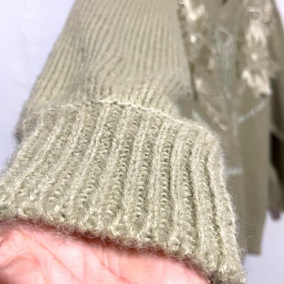 Vintage 80s Embellished Acrylic Mohair Sweater - Picture 4 of 13